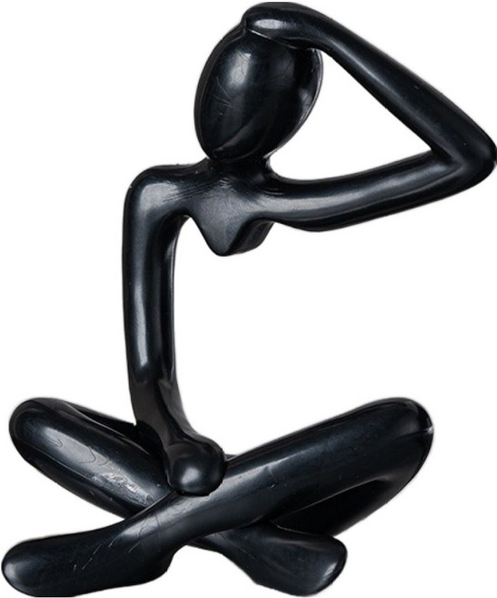 추상 인물 조각 장식품 인테리어 소품, 블랙