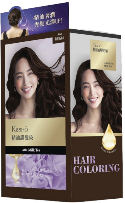 KeSHO 精油護髮染 40g, A04奶茶棕, 1組
