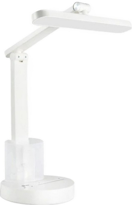 aibo 多角度觸控 筆筒折疊 USB 充電檯燈, 白色