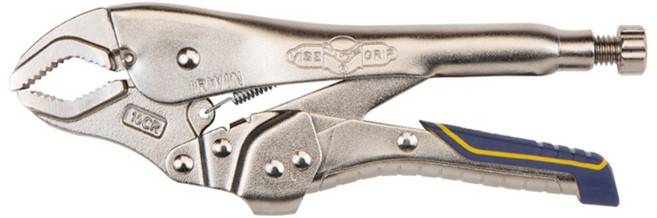 IRWIN 握手牌 快速釋放專利虎口減壓 曲嘴大力鉗 IW-10CR-IRHT82573 250mm, 1個