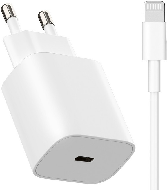 케이맥스 호환 25w PD 가정용 충전기 케이블 고속 1.2m 유선충전기, 화이트, 1세트