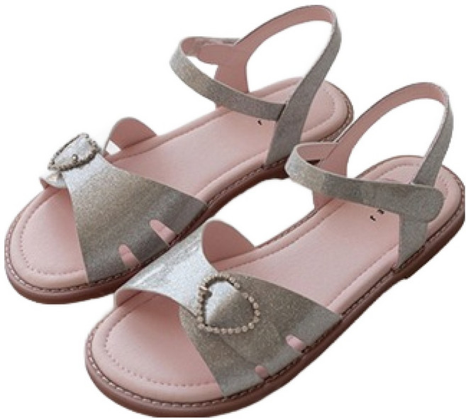 아이러브제이 여아용 르베라 하트 큐빅 샌들