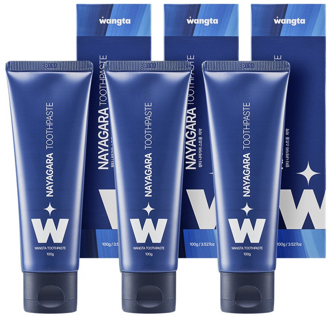 왕타 나야가라 스트롱 구취케어 치약, 100g, 3개