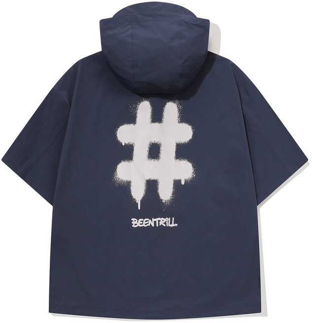 빈트릴 남녀공용 스프레이 로고 우븐 아노락 점퍼 BA252WT001