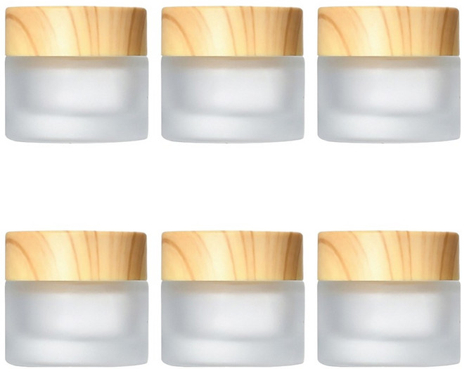 小麥購物 磨砂玻璃分裝瓶 膏霜瓶 G290 30ml, 6個, 半透明