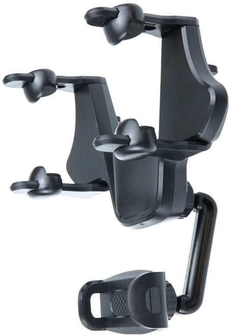 Coms 자동차 백미러 룸미러 고정 각도 회전 조절 차량용 스마트폰 거치대 BB978, 1개