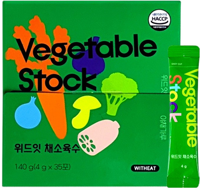 위드잇 채소육수 4g x 35p, 야채맛, 140g, 1개