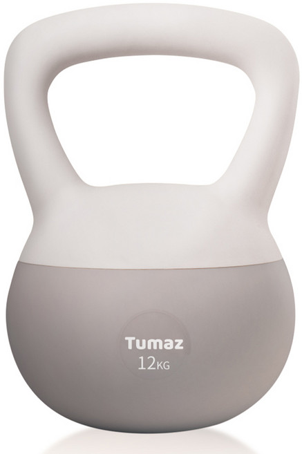 Tumaz 月熊 安全重訓軟式壺鈴, 岩石灰, 1個, 12kg