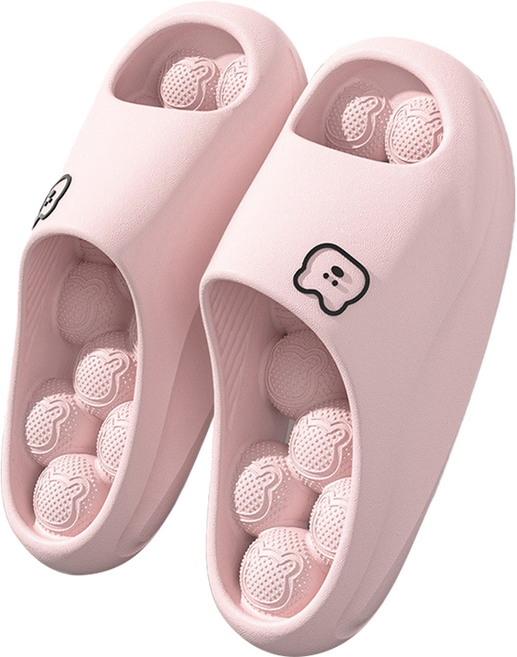 멍스터즈 둥글둥글 지압슬리퍼 240-245mm, 핑크, 1개