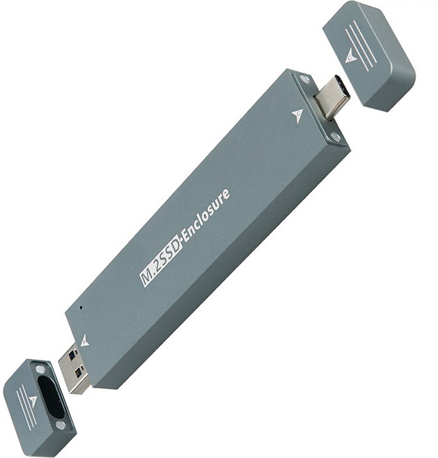 컴스 M.2 SSD 외장케이스 C타입 A타입 NVMe SATA NGFF 호환, 1개, TB853