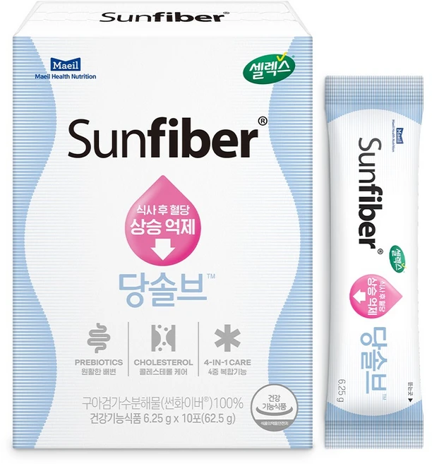 셀렉스 썬화이버 당솔브 구아검 프리바이오틱스 6.25g, 10회분, 1개 - 쿠팡