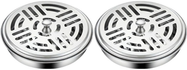 하이퍼플래닛 캠핑 휴대용 스테인리스 모기향 삼각망사 거치대 2p