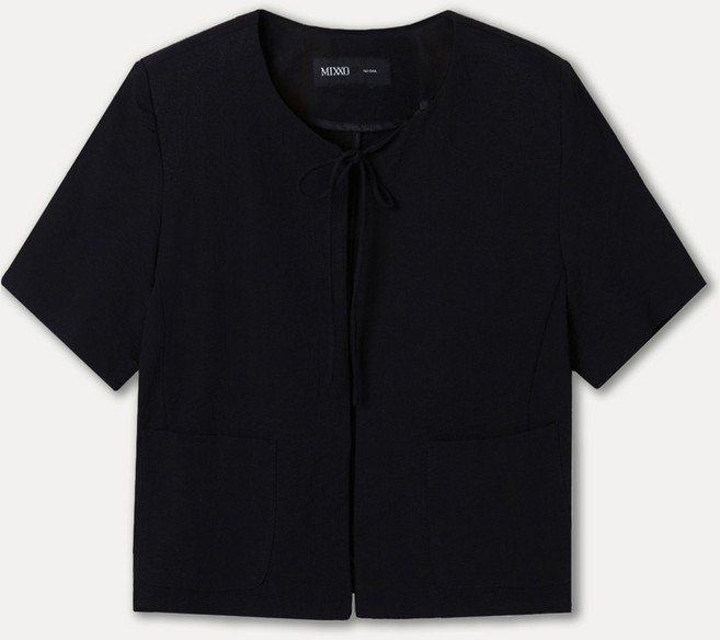 미쏘 여성용 리본 반팔 자켓