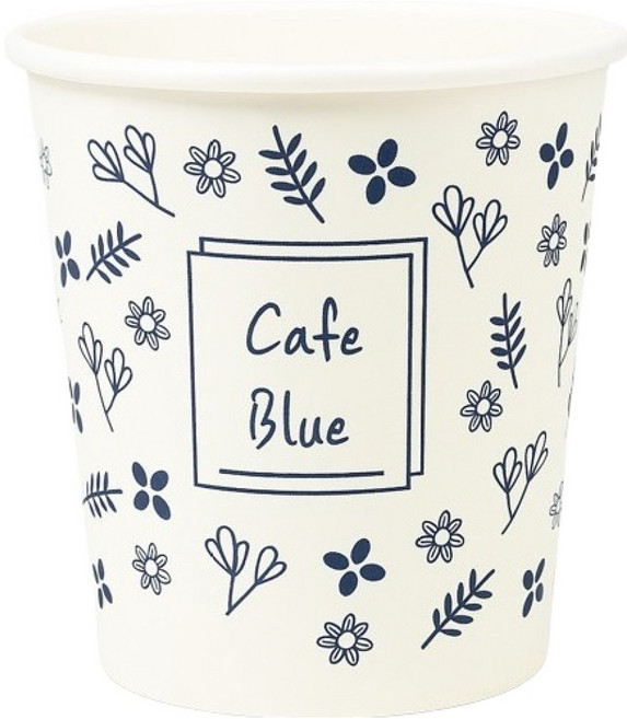 이로울생활 카페블루 인쇄 종이컵 180ml, 1개, 300개입
