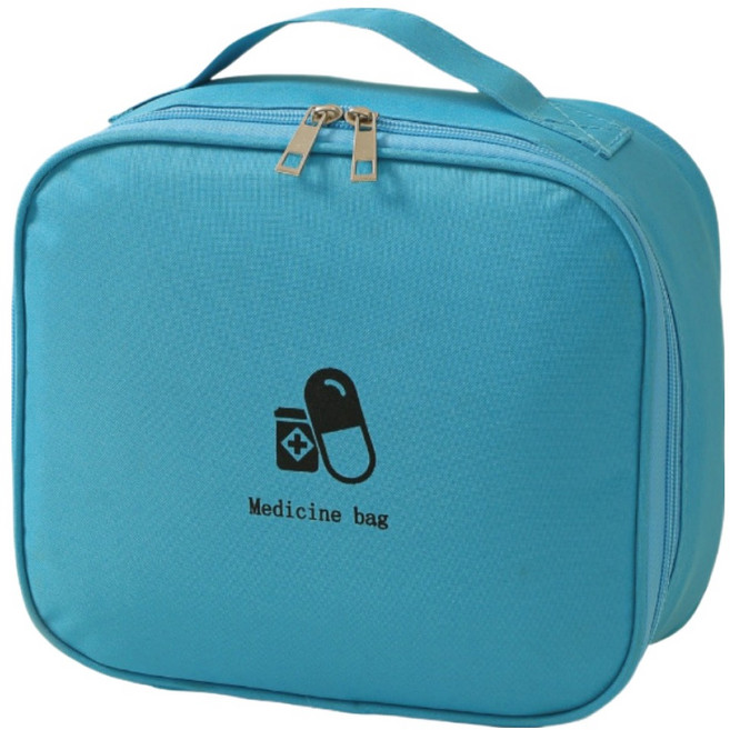 소담몰 깔끔한 여행용 구급 파우치 라지 블루, 1개