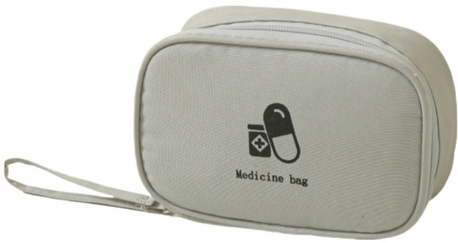 소담몰 깔끔한 여행용 구급 파우치 스몰 그레이, 1개