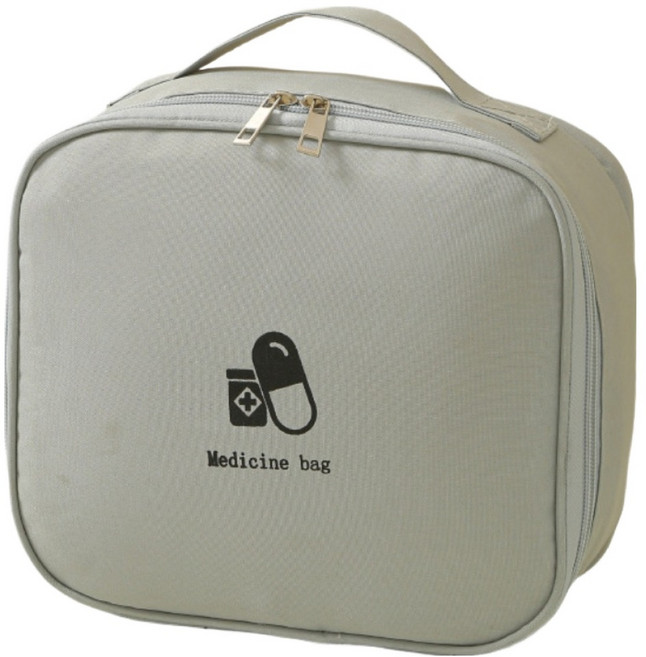 소담몰 깔끔한 여행용 구급 파우치 라지 그레이, 1개