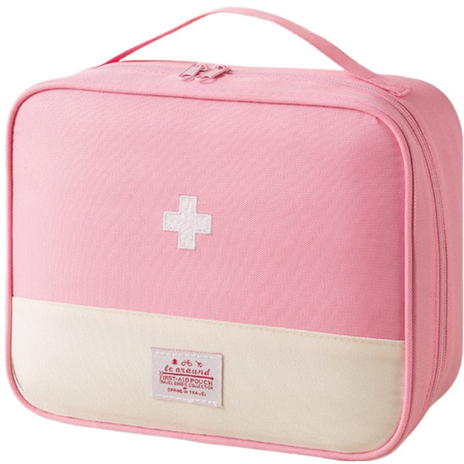 소담몰 응급 여행용 구급 파우치 핑크 XL 26 x 12 x 21 cm, 1개