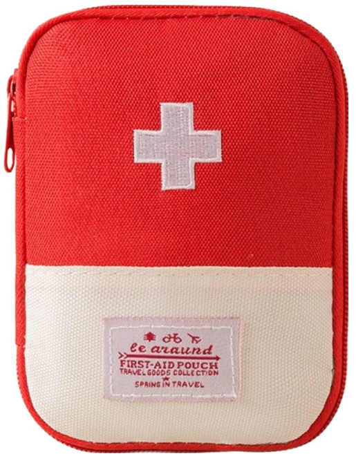 소담몰 응급 여행용 구급 파우치 레드 L 13 x 18 cm, 1개