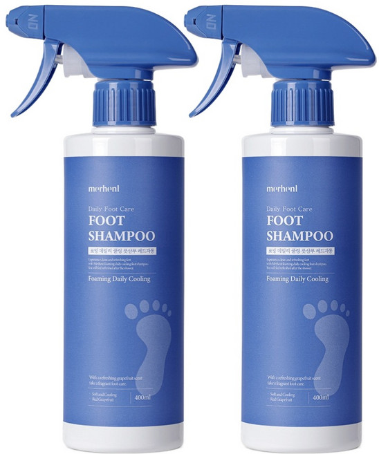 메르헨트 포밍 데일리 쿨링 풋샴푸 레드자몽향, 1개입, 2개, 400ml