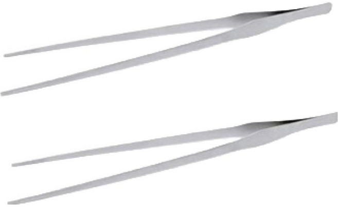 스테인리스 캠핑 조리도구 고기집게 핀셋 중(30cm), 실버, 2개