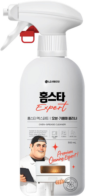 홈스타 엑스퍼트 오븐 기름때 클리너 인덕션 렌지후드 세정제, 1개, 500ml
