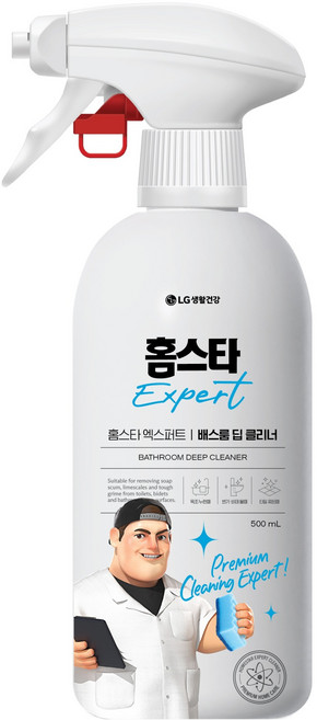 홈스타 엑스퍼트 배스룸 딥 클리너 변기비데 찌든때 제거 스프레이, 500ml, 1개