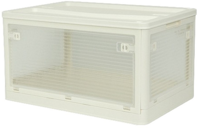 스페이스에디터 5면 개방도어 폴딩 리빙박스 플라스틱 상판형, 아이보리, 1개