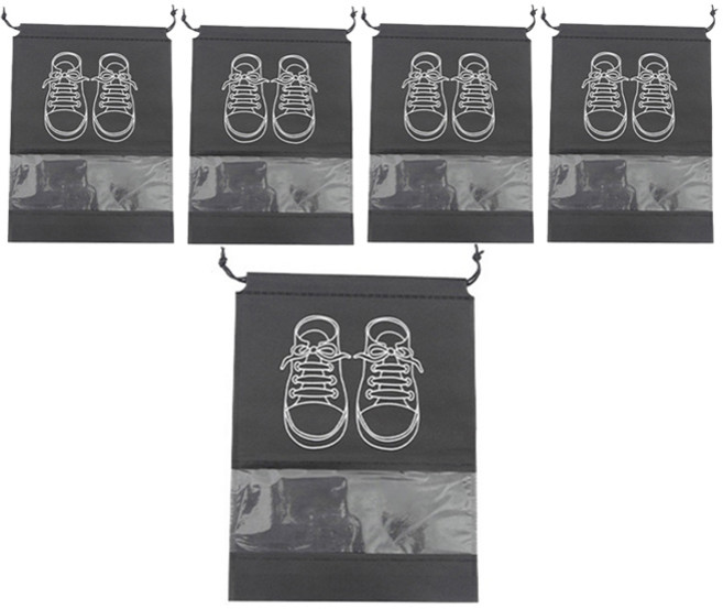 여행용 신발 보관 더스트백 대형 BRP549, 다크그레이, 5개