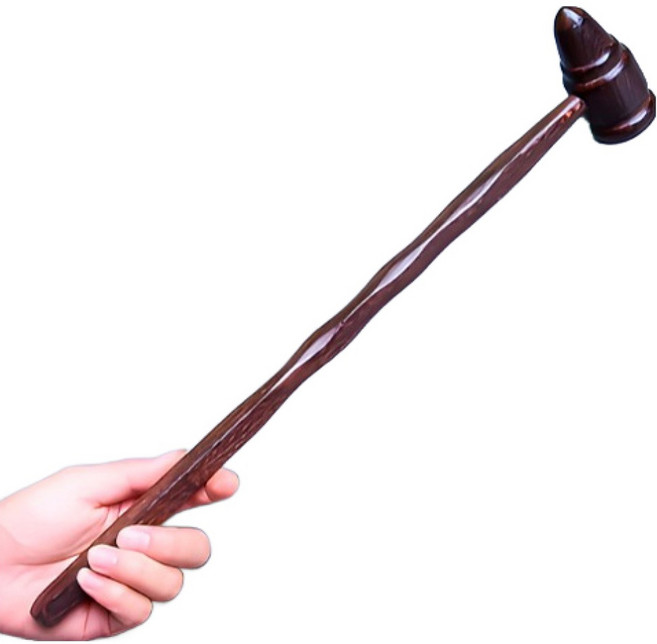 캐롤링 원목 등 두드리기 경락 마사지 망치 안마봉 모양 총알, 1개