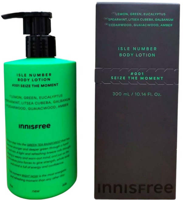 INNISFREE 台灣公司貨 ISLE NUMBER 身體乳 享受當下, 1瓶, 300ml
