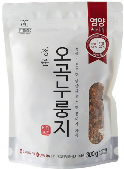 청춘누룽지 오곡누룽지, 300g, 1개