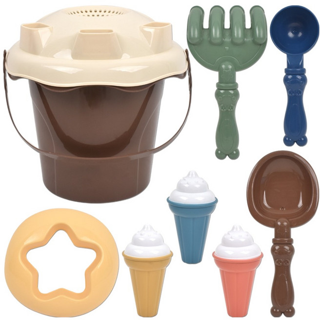 샌디토이 아이스크림 통 모래놀이 세트 300g lxs098, 혼합색상, 1세트