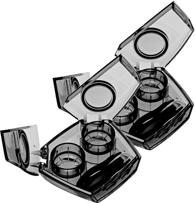 소울리치 트렌스포머 콘텍트렌즈 케이스, 블랙, 2개