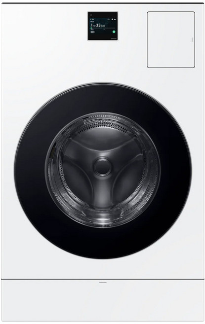 삼성전자 Bespoke AI LCD 콤보 세탁기 109.2mm 25kg+15kg 방문설치, WD80F25CHW, 화이트