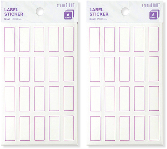 스튜디오에잇 방수 베이직 라벨스티커, 6개입, 2세트