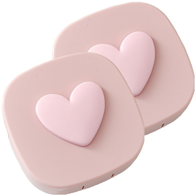 소울리치 러블리 콘텍트렌즈 케이스, 핑크, 2개