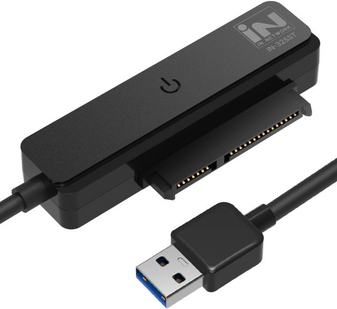 인네트워크 SSD / HDD 지원 SATA to UBS3.0 변환 컨버터 6cm, IN-325ST, 1개