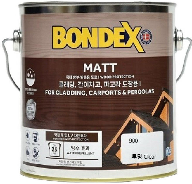 본덱스 방부 방충도료 900 투명 2L, 1개