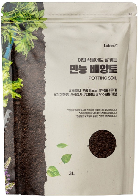 루땅 만능 배양토, 1개, 3L
