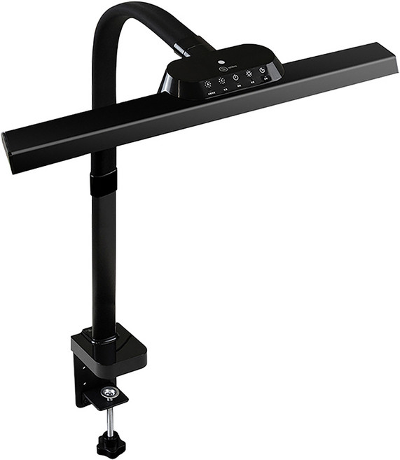 aibo 全光譜LED超廣角護眼檯燈 桌夾款 50cm, 黑色