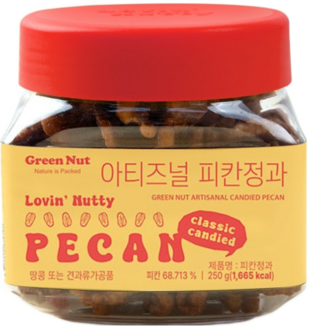 그린너트 아티즈널 피칸정과, 1개, 250g