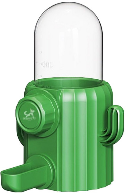 딩동펫 앵무새 소동물 선인장 트리 반자동 급수기, 그린, 1개