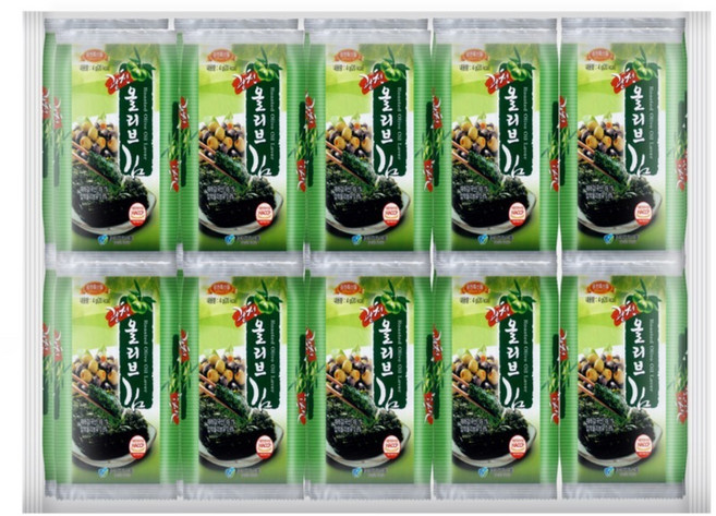 해저식품 광천해저 올리브김, 4g, 20개