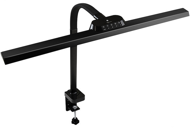 aibo 全光譜LED超廣角護眼檯燈 桌夾款 80cm, 黑色