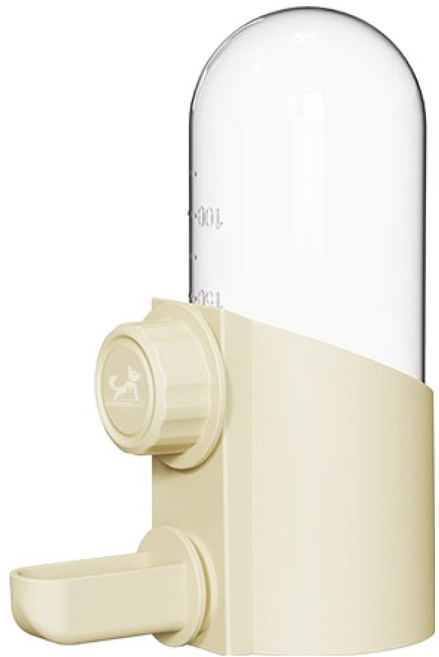 딩동펫 앵무새 소동물 선인장 트리 반자동 급수기, 크림옐로우, 1개