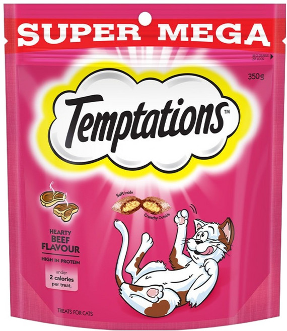 템테이션 고양이 풍미가득 간식, 소고기맛, 350g, 1개