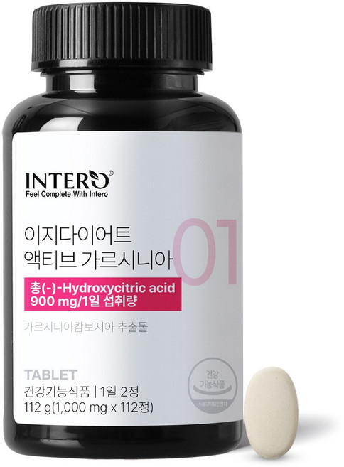 INTERO Easy Diet美體藤黃果錠 112g, 112錠, 1罐, 112錠