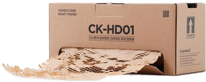 카피어랜드 디스펜서 일체형 크라프트 종이 포장 완충재, 브라운, 1개