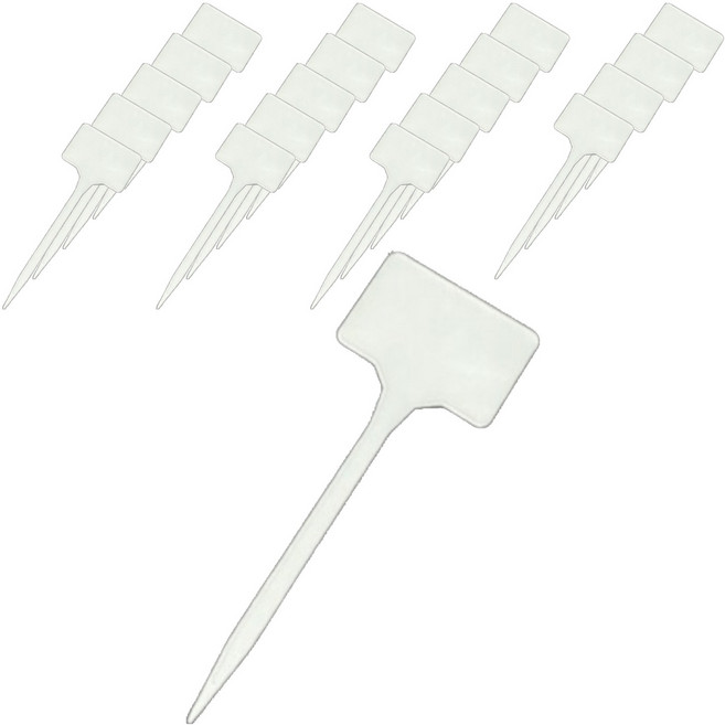 앙플랜트 화분 롱 식물 이름표 15cm 20p, 화이트